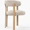 Fotel do salonu z podłokietnikami tapicerowany w tkaninie chenille – Nogi w efekcie dębu – Ergonomiczny i nowoczesny design – Okare image 7