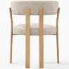 Fotel do salonu z podłokietnikami tapicerowany w tkaninie chenille – Nogi w efekcie dębu – Ergonomiczny i nowoczesny design – Okare image 7
