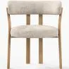 Fotel do salonu z podłokietnikami tapicerowany w tkaninie chenille – Nogi w efekcie dębu – Ergonomiczny i nowoczesny design – Okare image 7