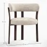 Fotel do salonu z podłokietnikami tapicerowany w tkaninie chenille – Nogi w ciemnym efekcie drewna – Ergonomiczny i nowoczesny design – Okare image 7