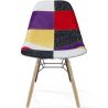 Krzesło do Jadalni - Tapicerka Patchwork - Skandynawski Design i Drewniane Nogi - Skögur image 7