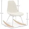 Fotel bujany Minimalistyczny Bouclé – Styl nordycki z drewnianą i stalową podstawą - Skögur image 7