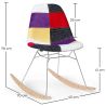 Fotel bujany Modern Patchwork – styl nordycki z drewnianymi i stalowymi nogami - Skögur image 7