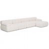 Modułowa Sofa Szezlong Tapicerowana w Tkaninie Bouclé - 4/5 miejsc - Bianca image 7
