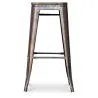 Stołek barowy w stylu industrialnym - drewno & stal - 76cm - Stylix image 7