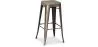 Stołek barowy w stylu industrialnym - drewno & stal - 76cm - Stylix image 7