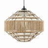 Lampa wisząca - Naturalna lina i czarna metalowa rama - Lapor image 7
