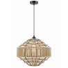 Lampa wisząca - Naturalna lina i czarna metalowa rama - Lapor image 7