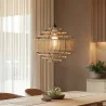 Lampa wisząca - Naturalna lina i czarna metalowa rama - Lapor image 7