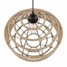 Lampa wisząca - Naturalna lina i czarna metalowa rama - Lapor image 7