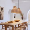 Lampa wisząca Naturalna Lina i Metal – Styl Boho – Ręcznie wykonany projekt – Lorena image 7