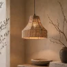 Lampa wisząca Naturalna Lina i Metal – Styl Boho – Ręcznie wykonany projekt – Lorena image 7