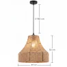 Lampa wisząca Naturalna Lina i Metal – Styl Boho – Ręcznie wykonany projekt – Lorena image 7