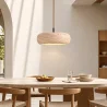 Lampa wisząca sufitowa – drewno i trawertyn – Marguerite image 7