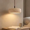 Lampa wisząca sufitowa – drewno i trawertyn – Marguerite image 7