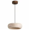 Lampa wisząca sufitowa – drewno i trawertyn – Marguerite image 7