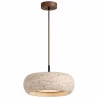 Lampa wisząca sufitowa – drewno i trawertyn – Marguerite image 7