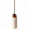 Lampa wisząca sufitowa, drewno i trawertyn – Élodie image 7