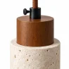 Lampa wisząca sufitowa, drewno i trawertyn – Élodie image 7