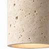 Lampa wisząca sufitowa, drewno i trawertyn – Élodie image 7