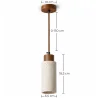 Lampa wisząca sufitowa, drewno i trawertyn – Élodie image 7