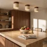 Lampa sufitowa – plafon – drewno i trawertyn – Léonie image 7