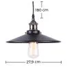 Lampa sufitowa - lampa wisząca - styl przemysłowy - Jhon image 7