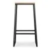 Stołek barowy - Industrial Design - Wood & Metal - 76cm - Big Boy image 7