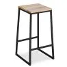 Stołek barowy - Industrial Design - Wood & Metal - 76cm - Big Boy image 7