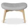 Podnóżek tapicerowany lnem - Skandynawski design - Drewno - Kontor image 7