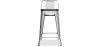 Stołek barowy z oparciem - drewno i stal - 60 cm - Stylix image 7
