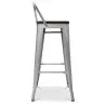 Stołek barowy z oparciem - Industrial Design - Wood & Steel - 76cm - Stylix image 7