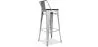 Stołek barowy z oparciem - Industrial Design - Wood & Steel - 76cm - Stylix image 7