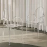 Przezroczyste krzesło do jadalni - Design z podłokietnikami - Ludwik XIV image 7