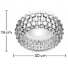 Lampa sufitowa - Kinkiet - Kule z kryształu - 50 cm - Savoni image 7
