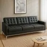 Sofa z tapicerką skórzaną - 3-miejscowa - Konel image 7