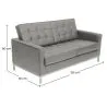 Sofa tapicerowana skórzana - 2 osobowa - Konel image 7