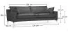Sofa 3 osobowa - Tapicerowana w tkaninie - Uza image 7