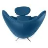 Fotel z podnóżkiem - Egg Design - Tapicerowany w Leatherette - Brave image 7