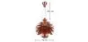 Lampa sufitowa z brązu - lampa wisząca w stylu karczocha - duża - Atrich image 7