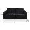 Sofa tapicerowana tkaniną - 2 miejsca - Konel image 7