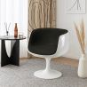 Krzesło do salonu - białe krzesło designerskie - tapicerowane tkaniną - Geneva image 7