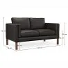 Sofa skórzana tapicerowana - 2 osobowa - Mordecai image 7