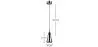 Lampa sufitowa w stylu nowoczesnym - lampa wisząca z metalu chromowanego - mała - Carter image 7