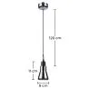 Lampa sufitowa w stylu nowoczesnym - lampa wisząca z metalu chromowanego - mała - Carter image 7