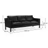 Sofa tapicerowana w skórze - 3 osobowa - Menache image 7