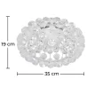 Lampa sufitowa - Kinkiet - Kule z kryształu - 35 cm - Savoni image 7
