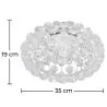 Lampa sufitowa - Kinkiet - Kule z kryształu - 35 cm - Savoni image 7