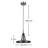 Lampa sufitowa - lampa wisząca z metalu chromowanego - Blake image 7