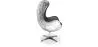 Designerski fotel z podłokietnikami - Egg Design - skóra i metal - Cocoon image 7